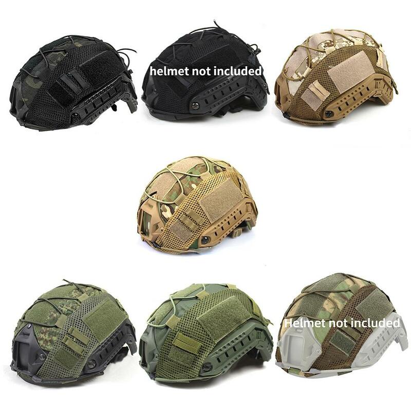 Camouflagehelmhoes Met Snel Verstelbare Airsoft-Helmkoffer Buitenuitrusting (Helm Niet Inbegrepen)