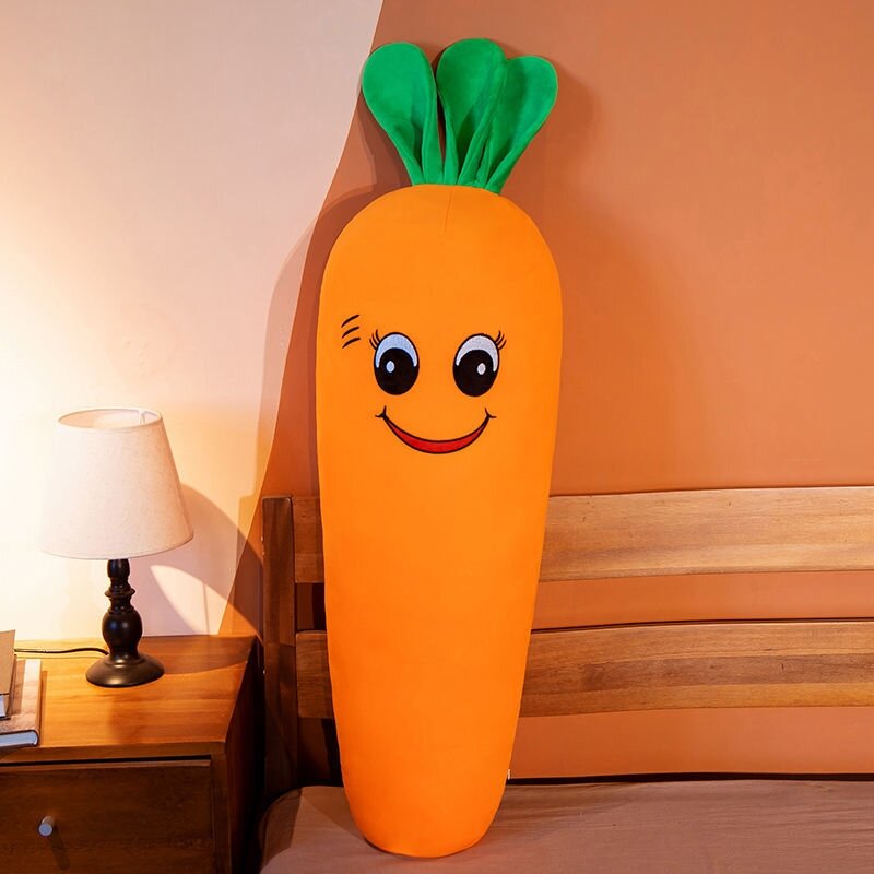 Juguete de peluche de zanahoria extraíble y lavada, muñecas de almohada de zanahoria vegetal de simulación linda, juguetes suaves de peluche para niños, regalo