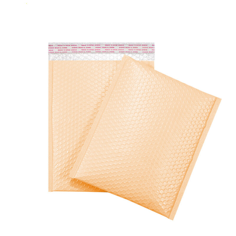 Bolsas de burbujas de color rosa claro, sobres de correo acolchados para pequeñas empresas, mate, opaco, autosellado