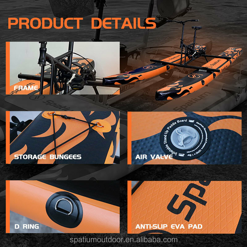 Spatium-Barco de bicicleta de agua inflable, bote de bicicleta de hidroaluminio de mar, a la venta, 2024