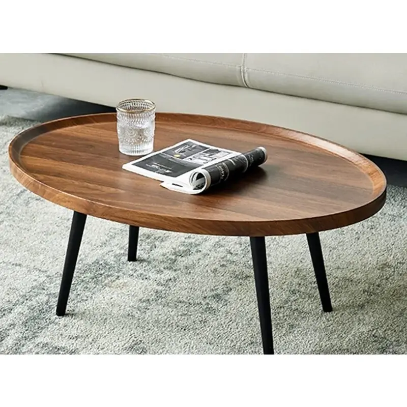 Кофейные столики для гостиной, деревянный журнальный столик, мебель для дома, мебели, круглый роскошный дизайн, сервировочный современный орех для кафе