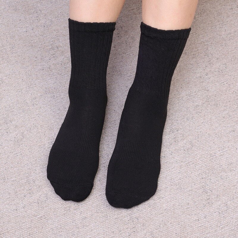 Мужские Винтажные носки средней длины с надписью, японские повседневные однотонные утепленные дышащие спортивные носки, осенне-зимние дизайнерские хлопковые носки