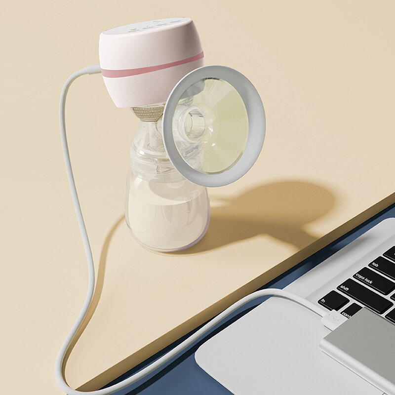Extractor de leche eléctrico portátil, Extractor de leche silencioso recargable por USB, ordeñador automático, cómodo para amamantar, sin BPA