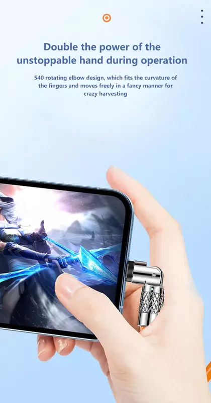 120W 7A cavo USB di tipo C a ricarica rapida cavo a gomito con rotazione di 180 gradi per gioco per Xiaomi Redmi Honor caricatore del telefono cavo USB C