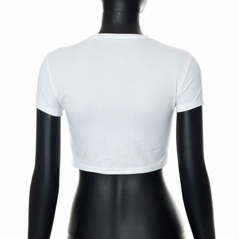 Женская одежда Y2K, пикантные топы, женская футболка в стиле Харадзюку, Ретро Модный Готический короткий топ с коротким рукавом, эстетичные т...