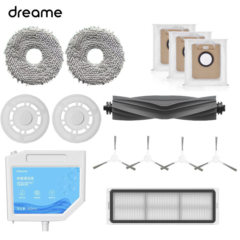 Dreame-piezas de repuesto para Robot aspirador Bot L10s Ultra L10 Ultra, cepillo lateral de goma, cubierta, filtro, trapo de fregona, bolsa de polvo opcional