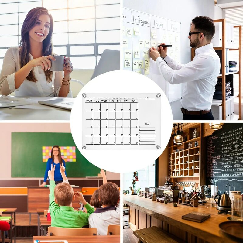 Refrigerator Whiteboard For Wall Clear Monthly Weekly Planner Calendar Dry Erase Board Calendar Message Board House School