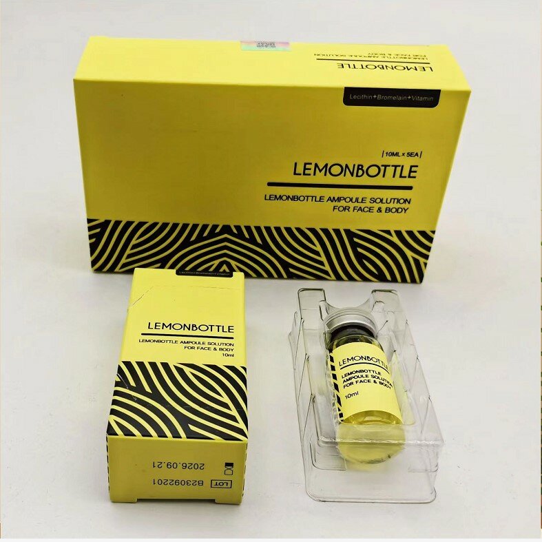 5 botol/kotak Lemonbottle untuk wajah dan tubuh penghilang berat badan pelangsing pengencang pembakar lemak esensi 10ML