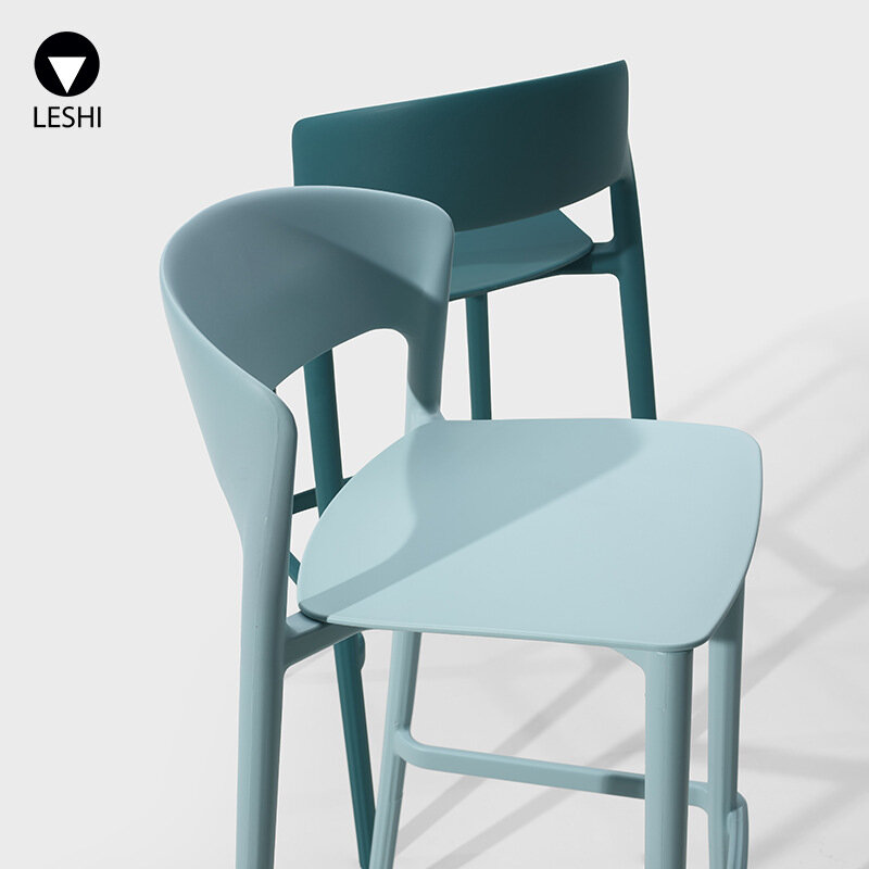 Скандинавский дизайн, простой барный стул, домашняя пластиковая спинка, барный стул, Штабелируемый высокий стул для передней панели