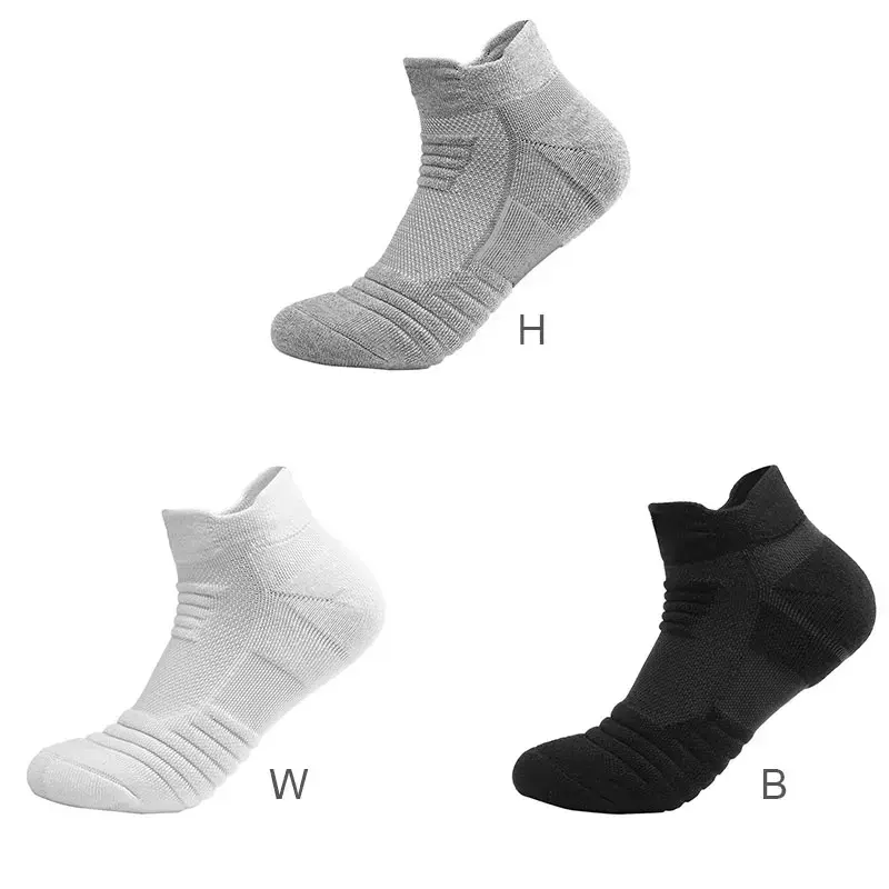 Meias de tornozelo masculinas 3 pares, meias esportivas grossas de toalha e tornozelo felpuda, quentes para homens, tamanho grande 46,50 algodão, curtas, brancas