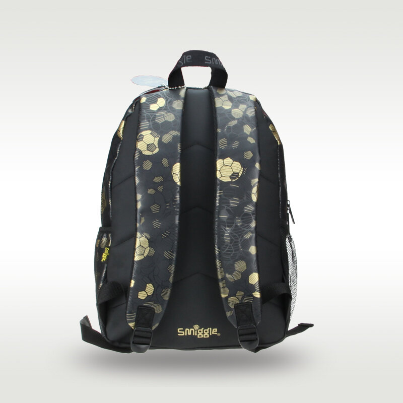 Australia Original Smiggle Golden football backpack children's backpack fashion versatile children's bag 7-16 years 16 inch