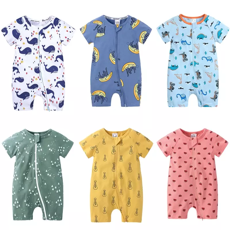 Toddler Girls Boys pagliaccetto Summer Onesies for Baby Cotton tuta Cartoon body Baby Clothes tuta abbigliamento infantile pigiama