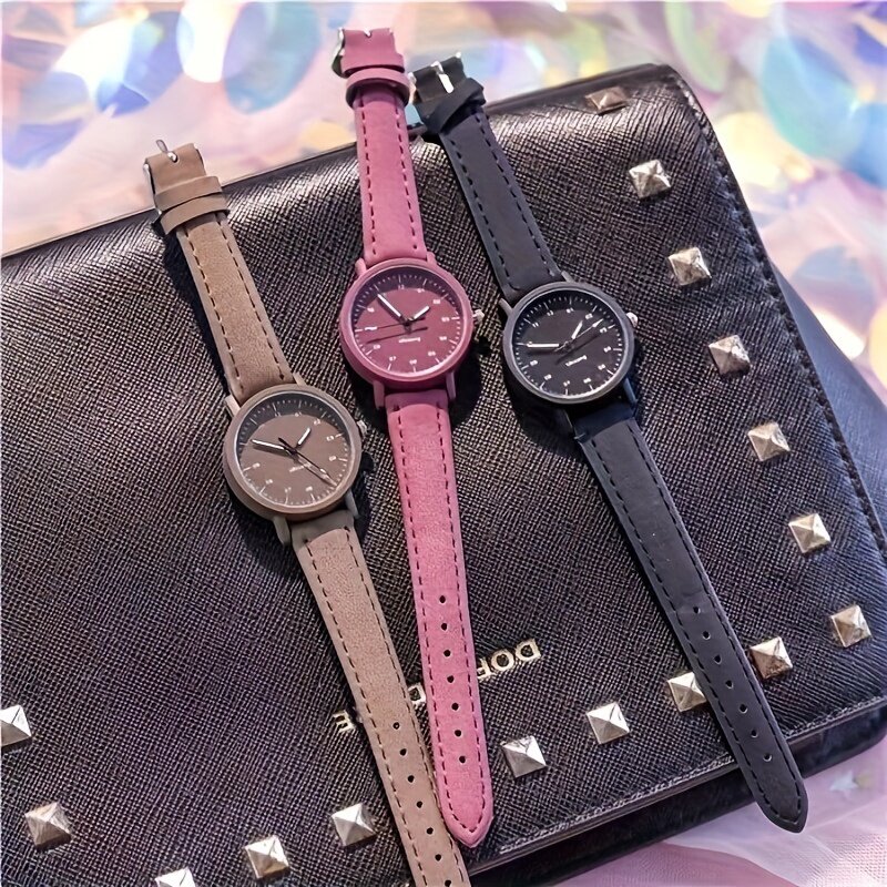 Элегантные разноцветные кварцевые часы для девочек-идеальный аксессуар и идеальный подарок, с надежным временем