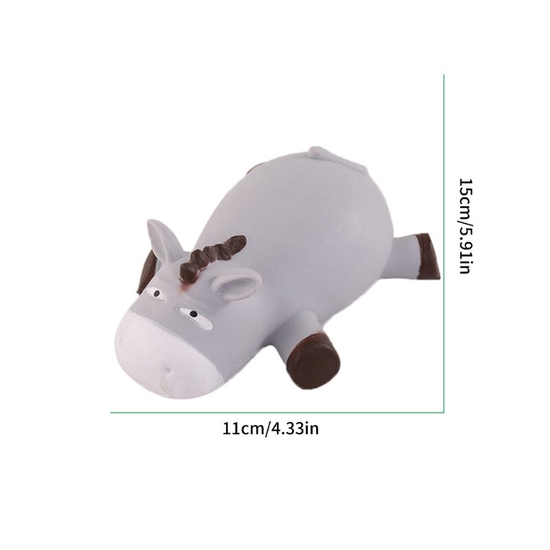 Mainan Licin Keledai Kartun Naik Lambat Mainan Dekompresi Bentuk Keledai untuk Anak-anak Hadiah Pereda Stres Licin