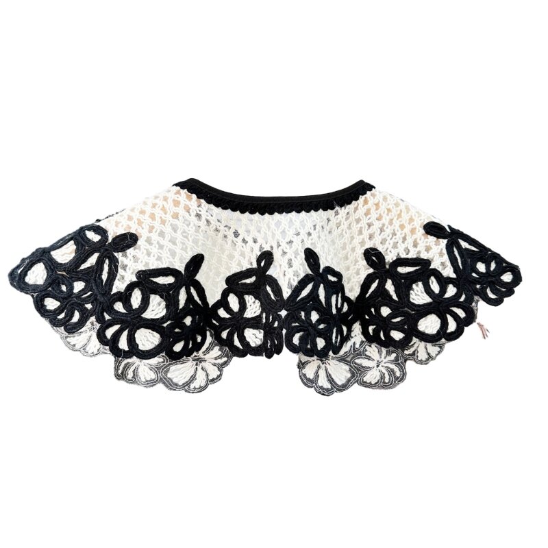 Graceful Detachable False Collar Crochet Flower Ladies Sweater Shirt Sewing False Collar Sweater Dress Supplies Dropship