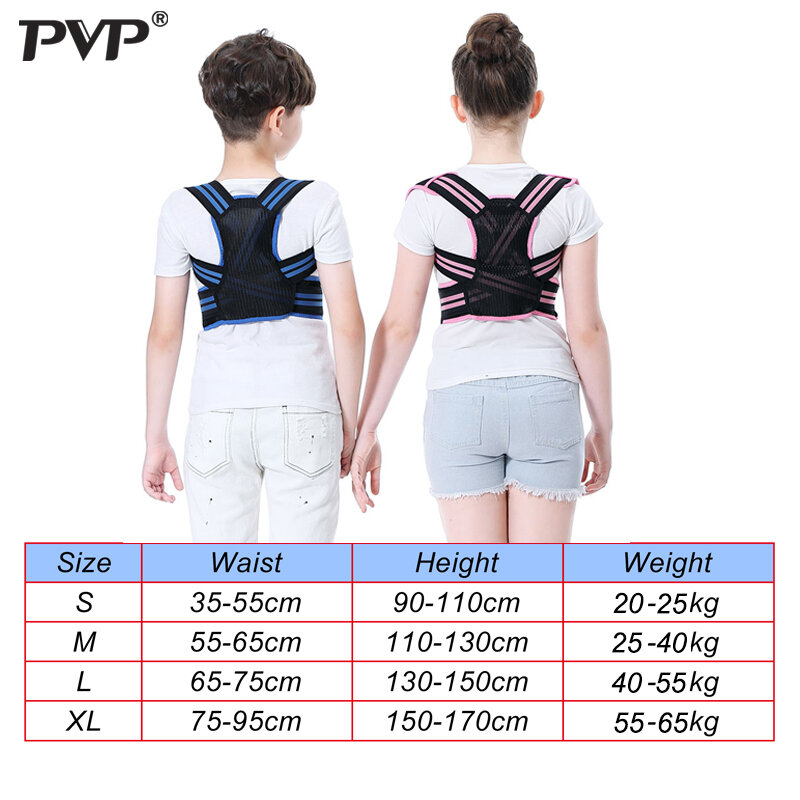 Correttore di postura regolabile per bambini cintura di sostegno per la schiena Kid Boy Girl corsetto ortopedico spina dorsale spalla lombare bretelle salute