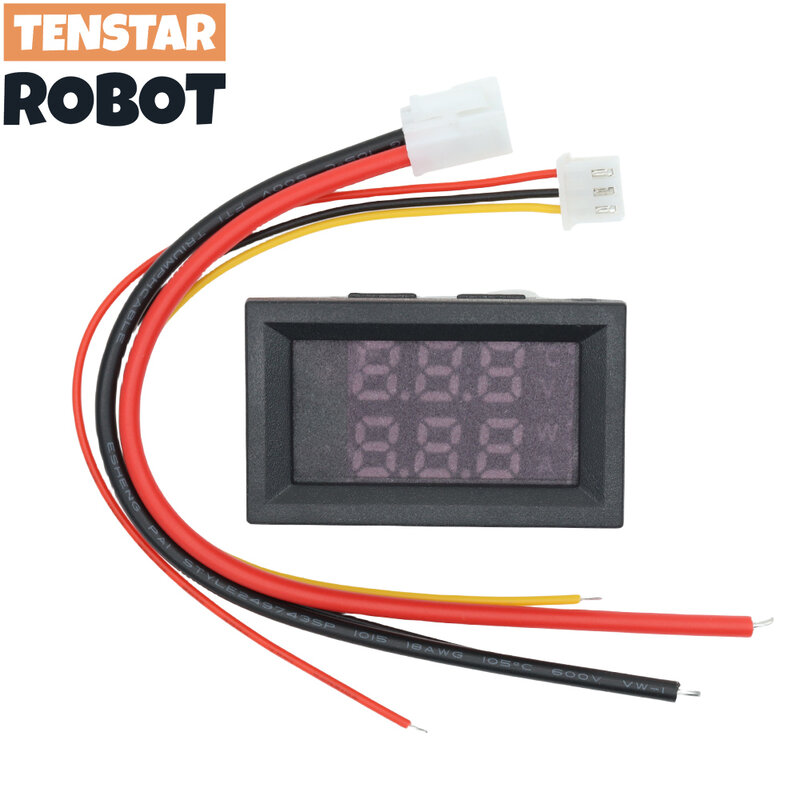 Voltímetro Digital amperímetro, pantalla Dual, Detector de voltaje, medidor de corriente, Panel Amp, 100 ", rojo, azul, LED, CC 0-0,28 V, 10A
