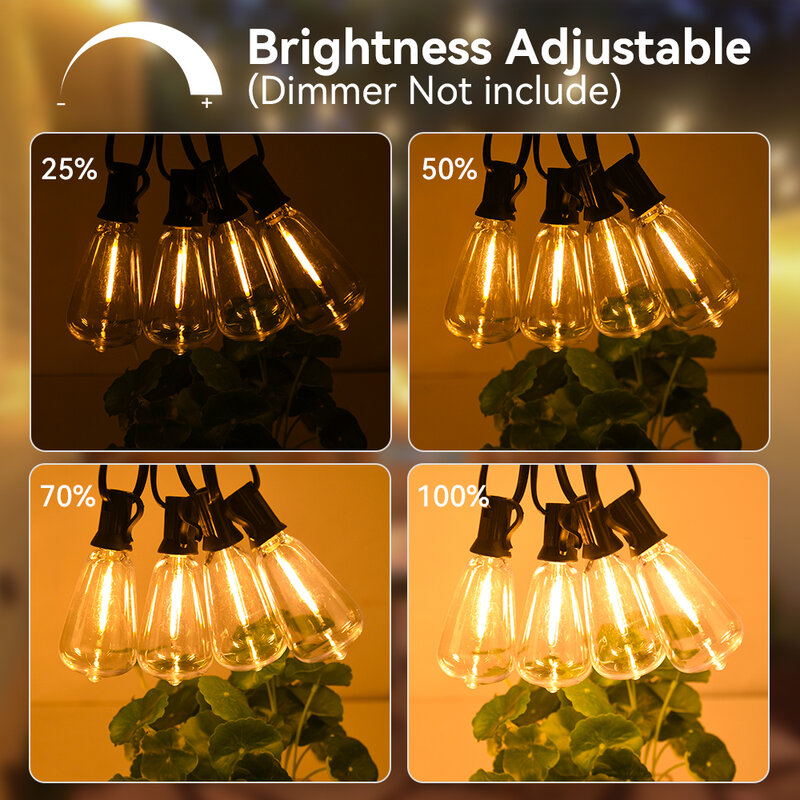 Guirxiété lumineuse LED ST38, lumière dégradée, décoration de mariage, jardin, étanche, extérieur, 73Backya, 10m, 15m, 30m