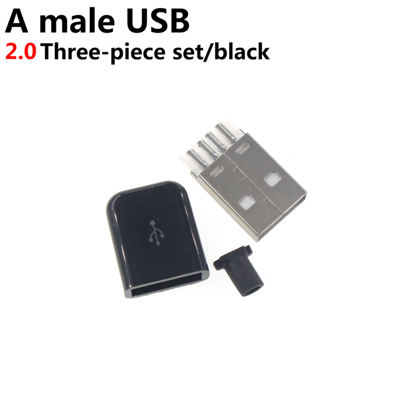 50 шт., Разъемы USB 2,0 3,0 типа А для печатной платы, 180 градусов