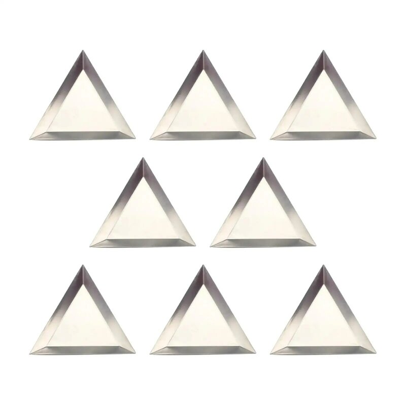 Triângulo Bead Classificando Bandejas, decorativas da arte do prego Bandejas para miçangas, strass, artesanato DIY, fazer jóias, bandeja de pintura, 8x