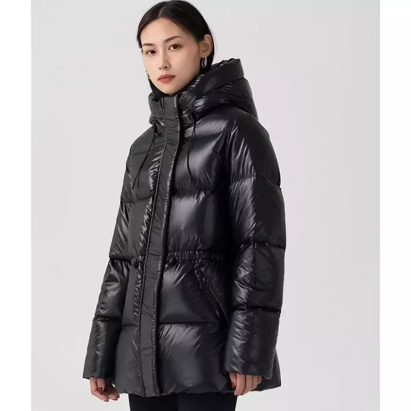 Утепленный пуховик с капюшоном 90 гусиный пух для женщин короткая куртка новые осенние и зимние стили