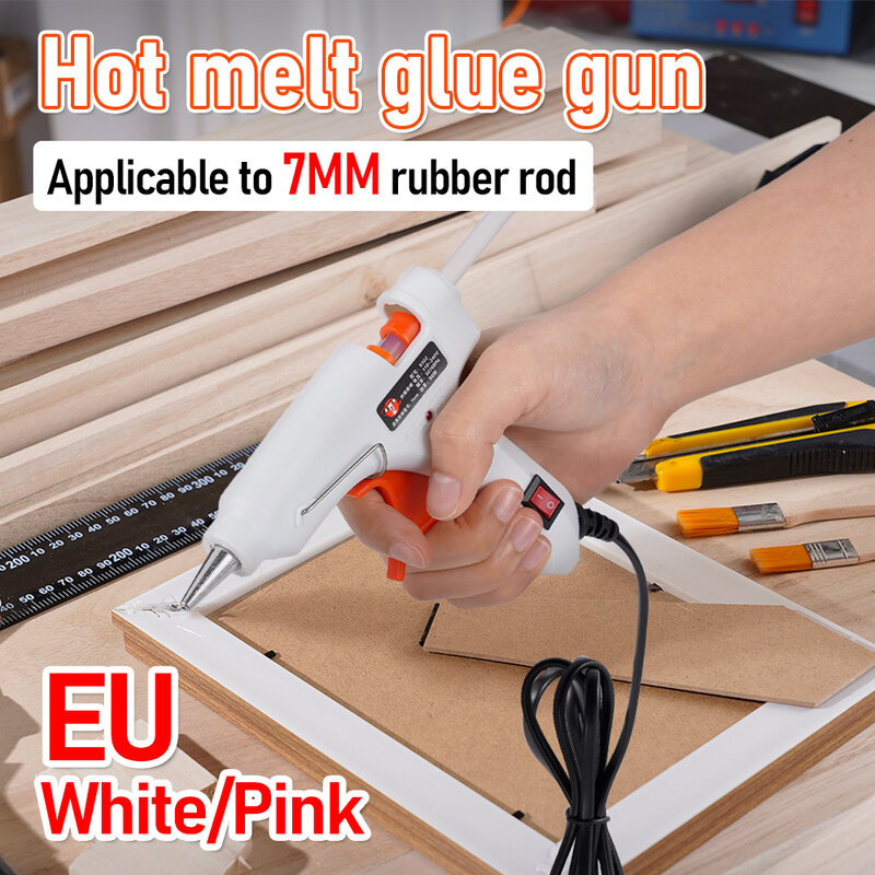 90W Hot Melt Glue Gun with Switch for 7mm Glue Stick Mini Indusrial Adhesive Hot Gun Electric Heat Temperature Gun Repair Tool