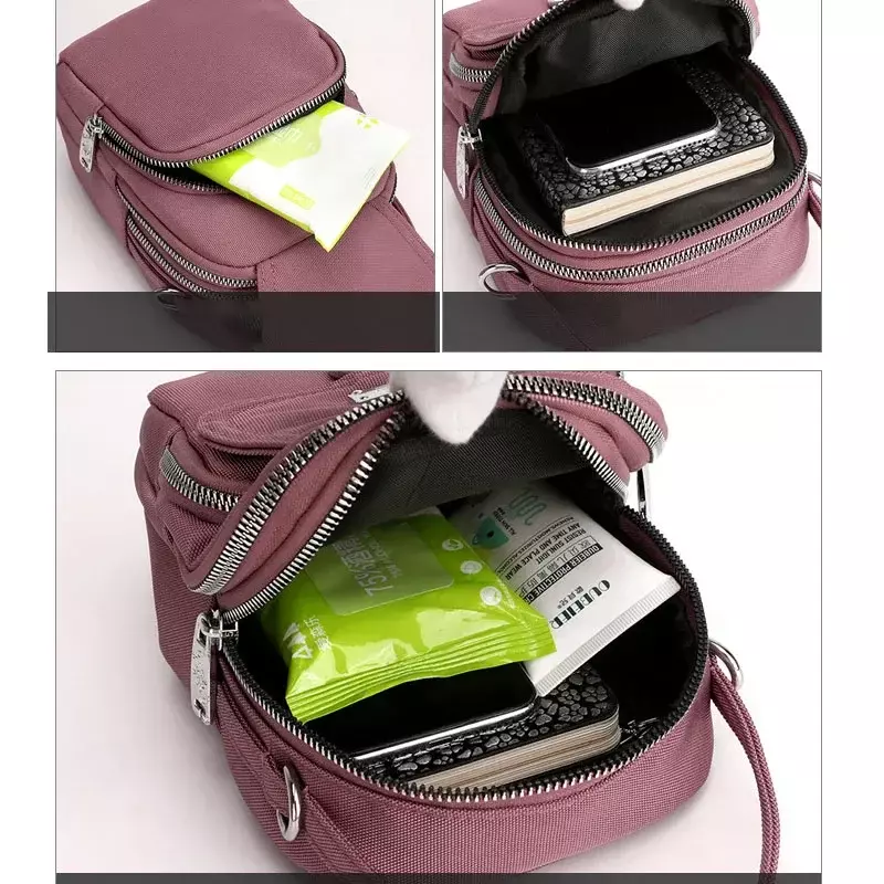Bolsa de ombro única feminina, de alta qualidade, tecido durável, mini bolsa para telefone, bolsa com zíper, moda feminina, 2023