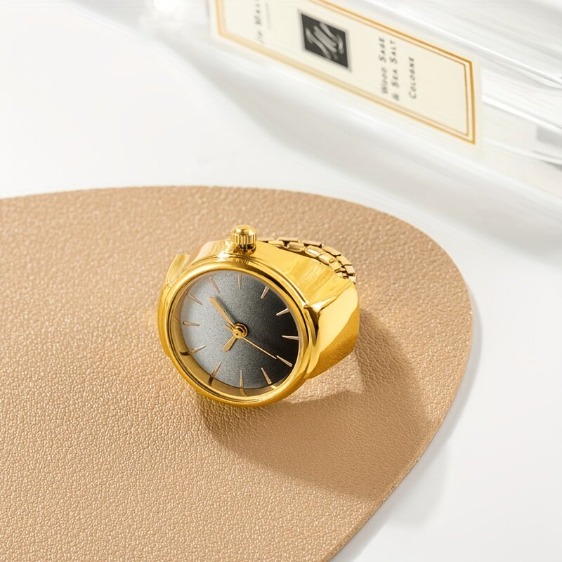 Relógio de quartzo gradiente brilhante para homens e mulheres, analógico, elástico, dedo, festa, clube acessórios