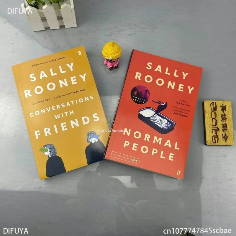 2 książki/zestaw Sally Rooney normalnych ludzi/rozmowy z przyjaciółmi powieść życiowa za łóżko dla dorosłych razem czytająca książki beletrystyczne