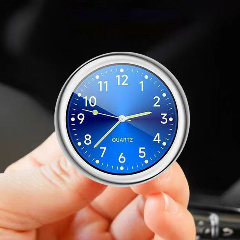 Orologio dell'automobile cruscotto orologio per auto arredamento d'interni Mini orologio portatile decorazione luminoso ornamenti per orologi analogici per auto