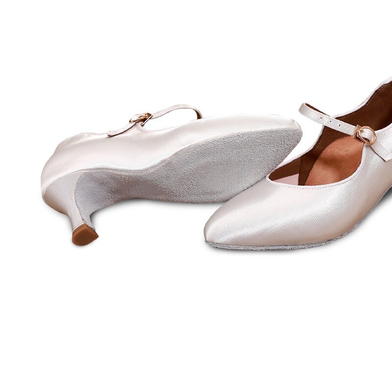 Mulher moderna sapatos de dança tênis padrão de dança cetim macio-sola sapatos de treinamento de dança de salão valsa tango senhoras