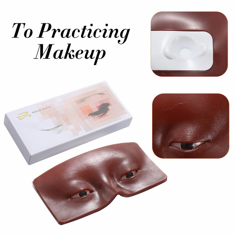 Pálpebras de silicone para olhos rosto praticando maquiagem placa de formação de maquiagem a ajuda perfeita para praticar maquiagem