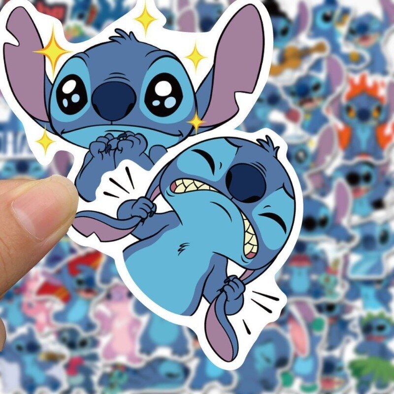 100Pcs Stitch Stickers Kawaii Cartoon Water Proof Sticker Anime Vinyl Decoration decalcomanie