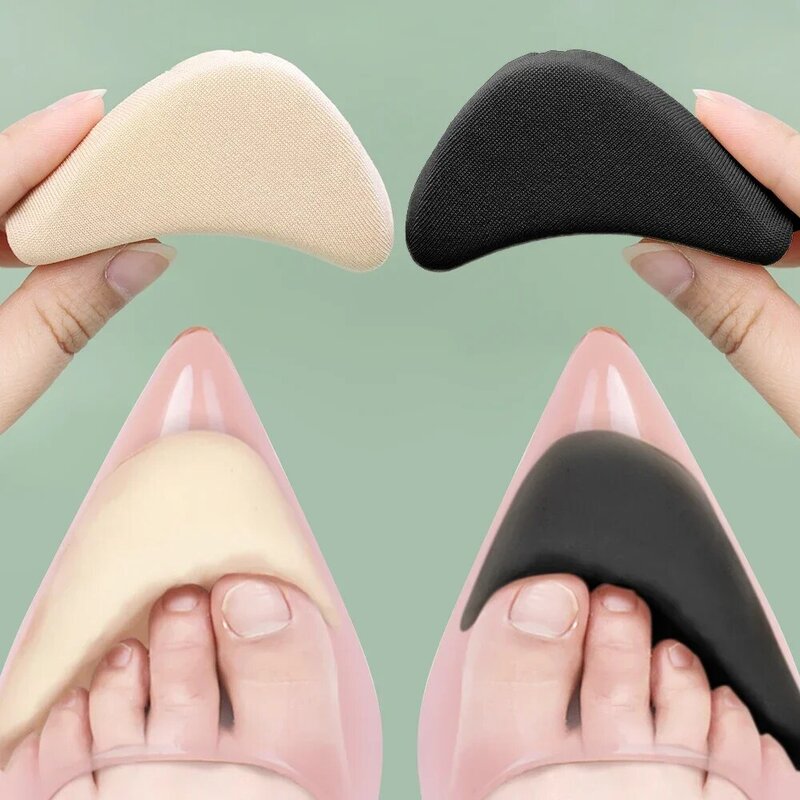 Almohadillas de esponja para el antepié para mujer, almohadillas de inserción para reducir el tamaño del zapato, alivio del dolor, relleno de tacón alto, almohadillas ajustables para el dedo del pie, 1 o 3 pares
