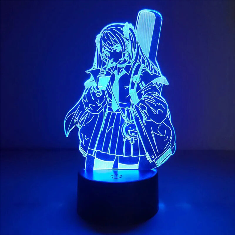 Lampka nocna 3D Hatsune Miku akrylowa lampka nocna Led Anime słodkie ładne dziewczyny 7/16 kolory seksowne damskie lampy stołowe dekoracja sypialni