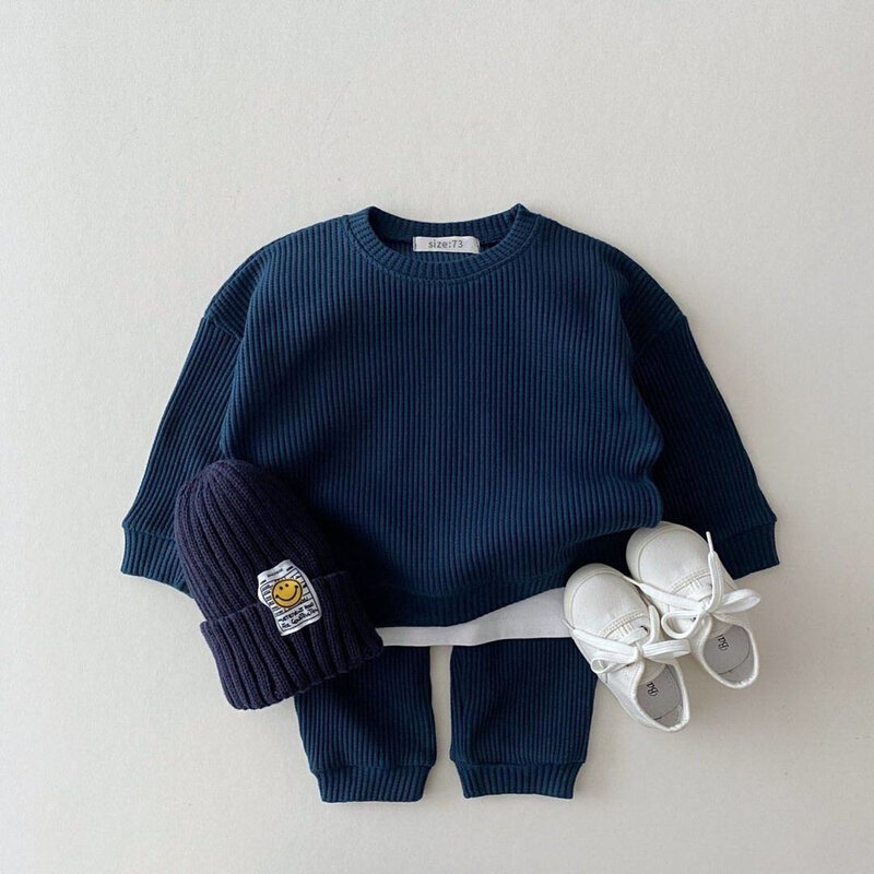 Conjunto de ropa de algodón para bebé, chándal holgado, Tops + Pantalones, 2 piezas, primavera y otoño