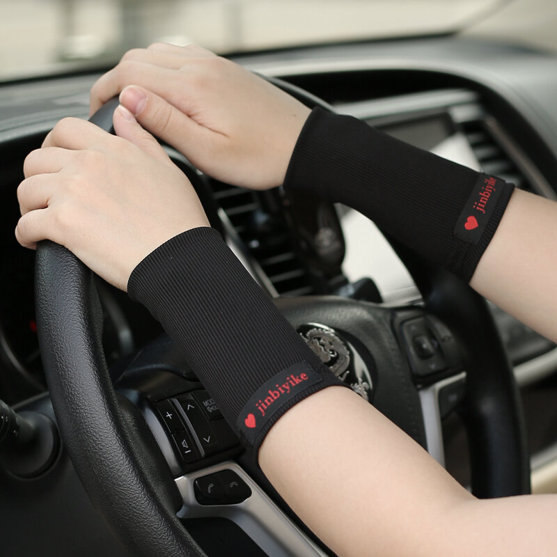 Summer thin wrist ice silk sunscreen women and men cover scars and cold-proof air-conditioned room short dance sports elbow pads