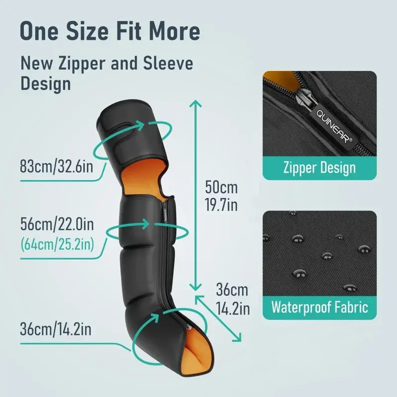 جهاز مساج للساق بمعالج حراري وضغط ، جهاز مساج للقدم والفخذ ، حذاء مساج لتورم الساق ، 3 في 1