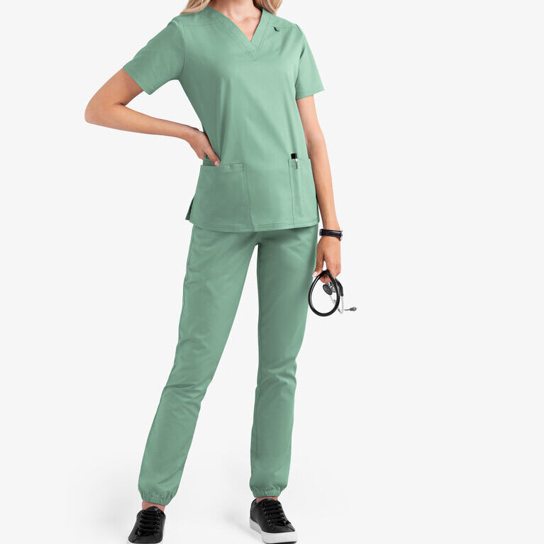 ชุดเครื่องแบบแพทย์แขนสั้นสำหรับผู้หญิงชุดเครื่องแบบโรงพยาบาลโรงพยาบาล