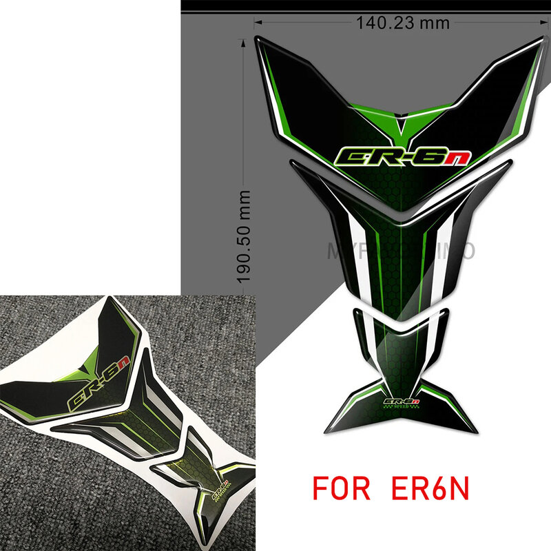 Dla Kawasaki ER6N ER-6N ER 6N emblemat naklejka naklejka na kolano naklejka motocyklowa ochraniacz na zbiornik