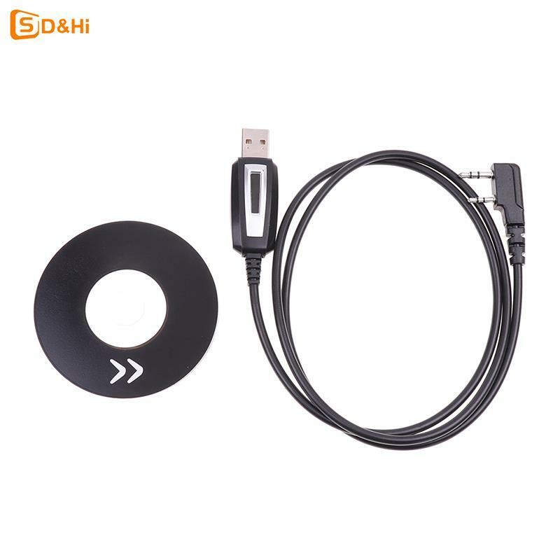 Baofeng kabel pemrograman USB dengan CD Driver untuk Baofeng UV-5R UV5R 888S dua arah Radio Dual Walkie Talkie Radio