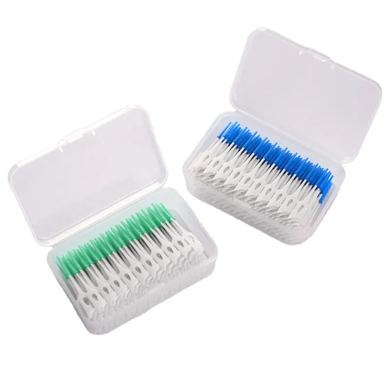 200 buah/kotak sikat Interdental silikon Super lembut sikat pembersih gigi pembersih gigi benang gigi alat perawatan mulut tusuk gigi