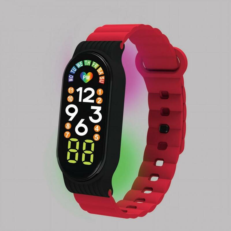 Elektroniczny zegarek zegarek dla pary Ultra-cienki silikonowy pasek wodoodporny wyświetlacz LED zegarek studencki do sportowego wypoczynku biznesowego