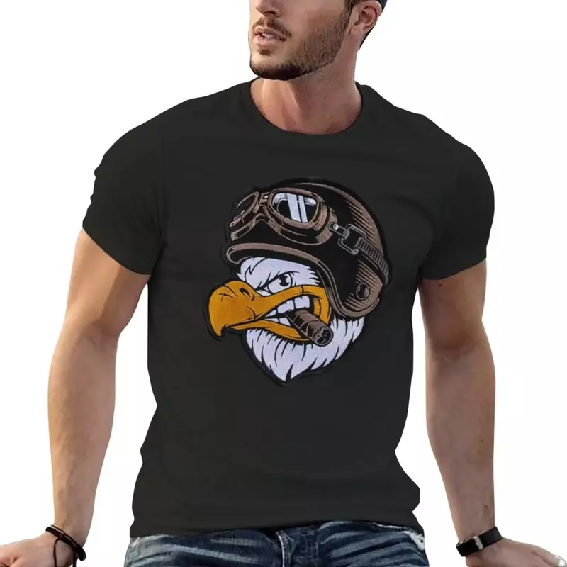 Eagle Biker T-Shirt Douane Ontwerp Uw Eigen Blouse T-Shirt Voor Mannen
