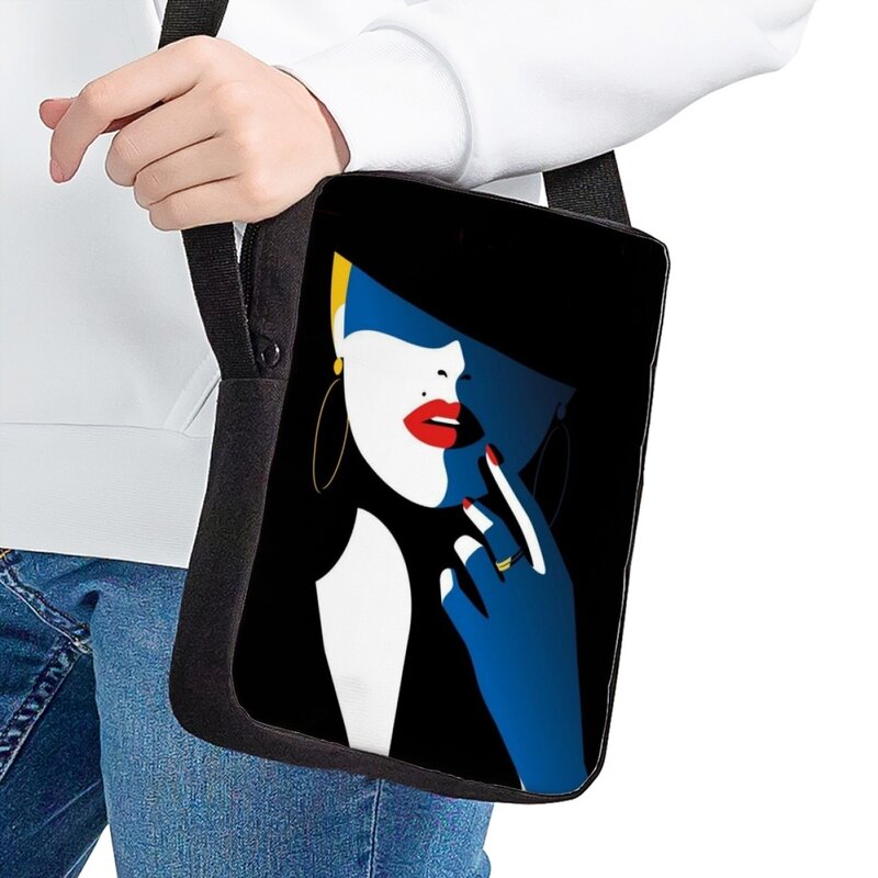 Urban Fashion Women Pattern Print Shoulder Bag for Ladies Small Capacity Casual Shopping Messenger Bag Adjustable Crossbody Bags