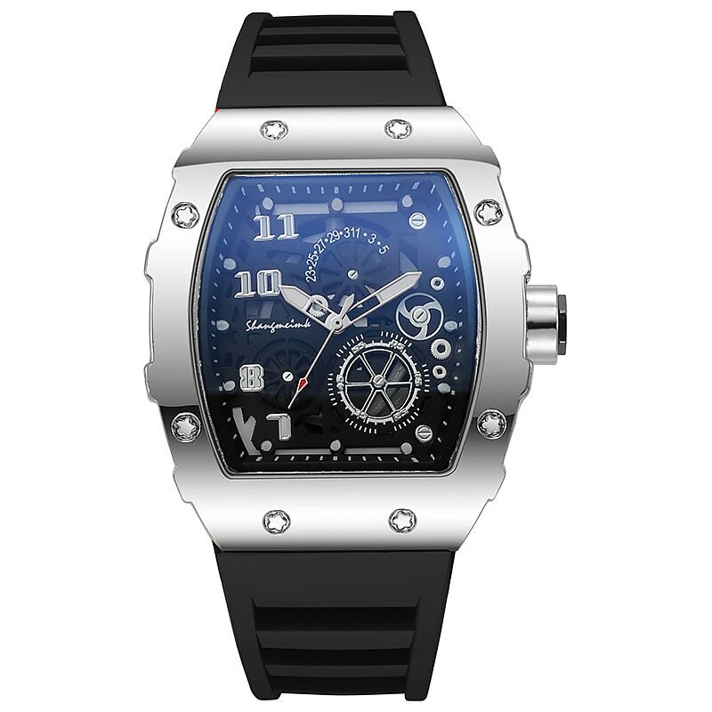 นาฬิกาควอทซ์แฟชั่นใหม่สำหรับผู้ชายนาฬิกาลำลองทำจากซิลิโคนสุดหรูนาฬิกาเจลลี่สำหรับเป็นของขวัญ