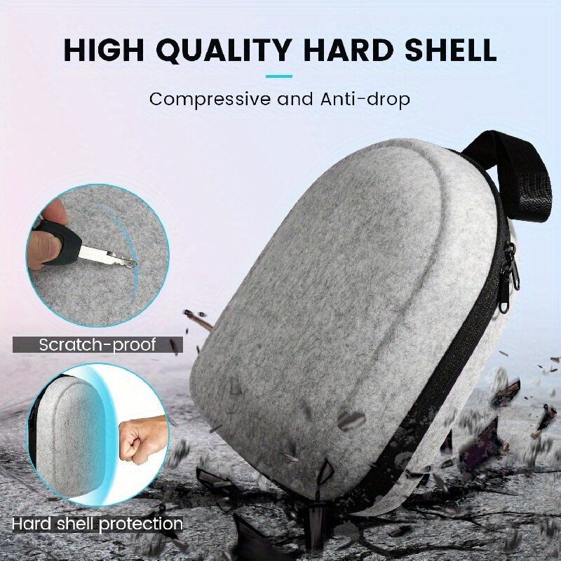 BnLnHOGVR Carrying Case Compatible With Oculus/Meta Quest 3 And Quest 2 VR Headsets Original Head Strap And Controller Accessori