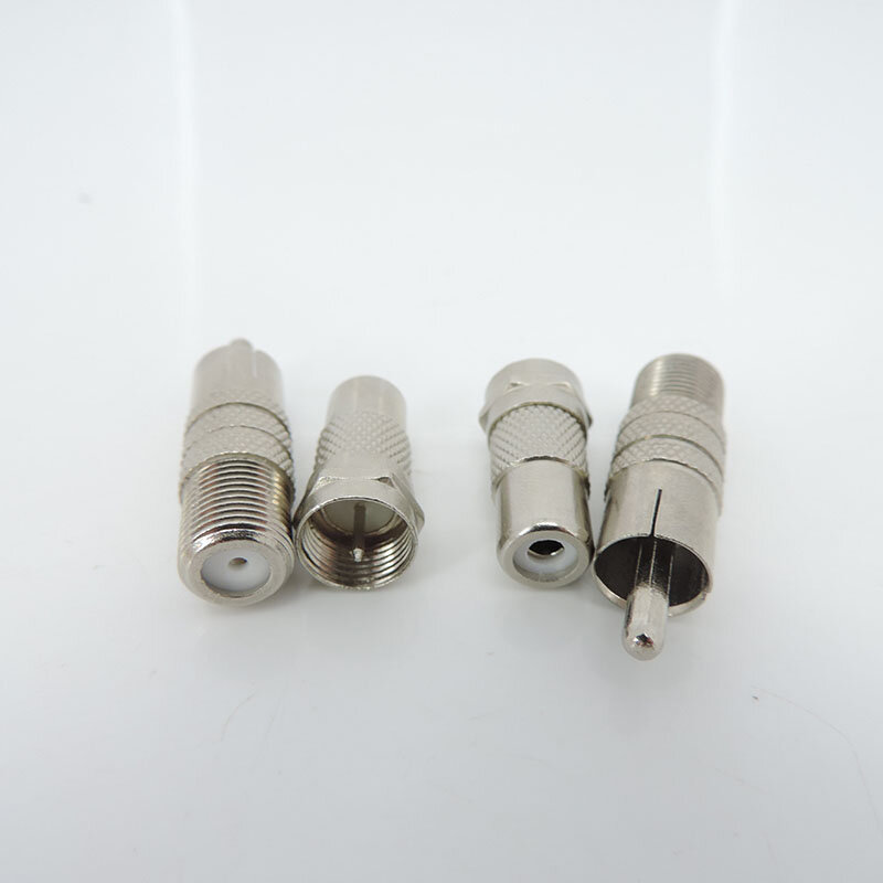 5pcs 10pcs F Type male Female To RCA Male female jack plug Connector Silver RF Adapter Coax Coaxial Converter metal L1