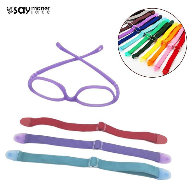 Correa piezas gafas para niños y niñas, cordón elástico para la cabeza, cordón deportivo, retenedor, 1 unidad