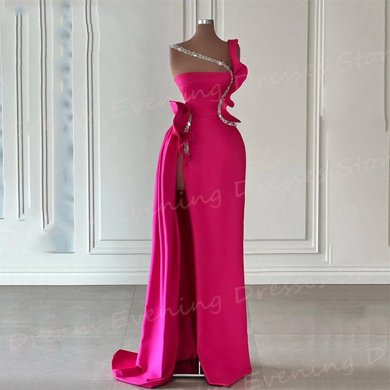 Robe de Soirée de Forme Sirène pour Femme, Tenue Charmante, Sexy, à la Mode, de quelque Côté que ce soit, Fendue, Éducative, 2024